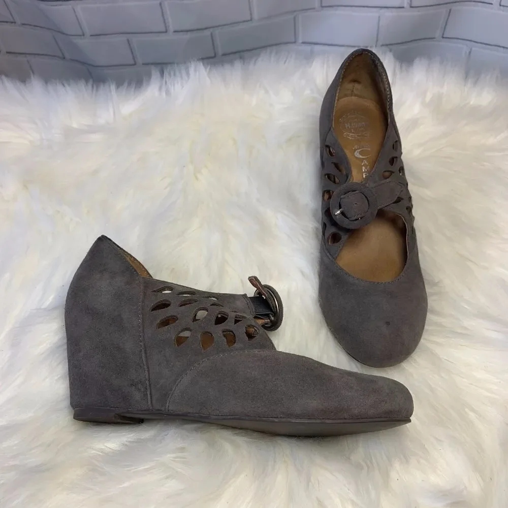 Jeffrey Campbell Torch Suede Wedge Shoes‎ Size 6.5